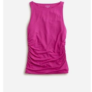 J. Crew Fuchsia Ruched Tank Top